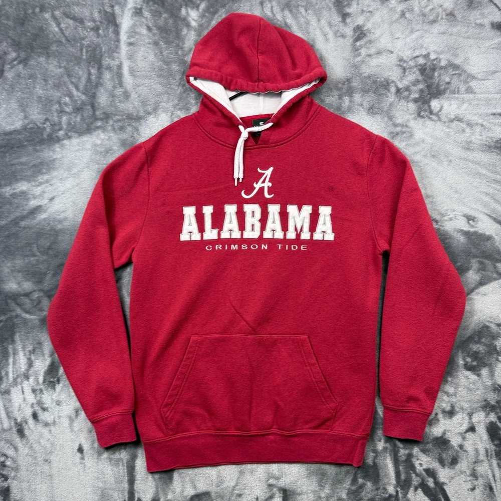 Colosseum Hoodie Mens Medium Red Alabama Crimson Tide NCAA Pullover Fleece